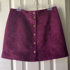 Old Navy faux Suede Button Up Mini Skirt - Size 10